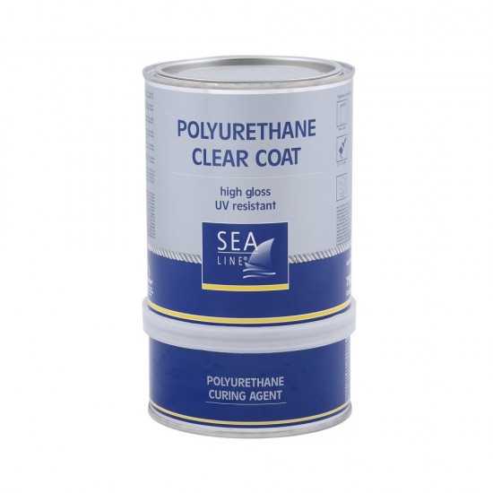 Sea-Line Poliuretaninis lakas 0,75l-  High Gloss Polyurethane Clear Coat – Varnish